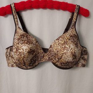 Snakeskin pattern underwire bra 42C